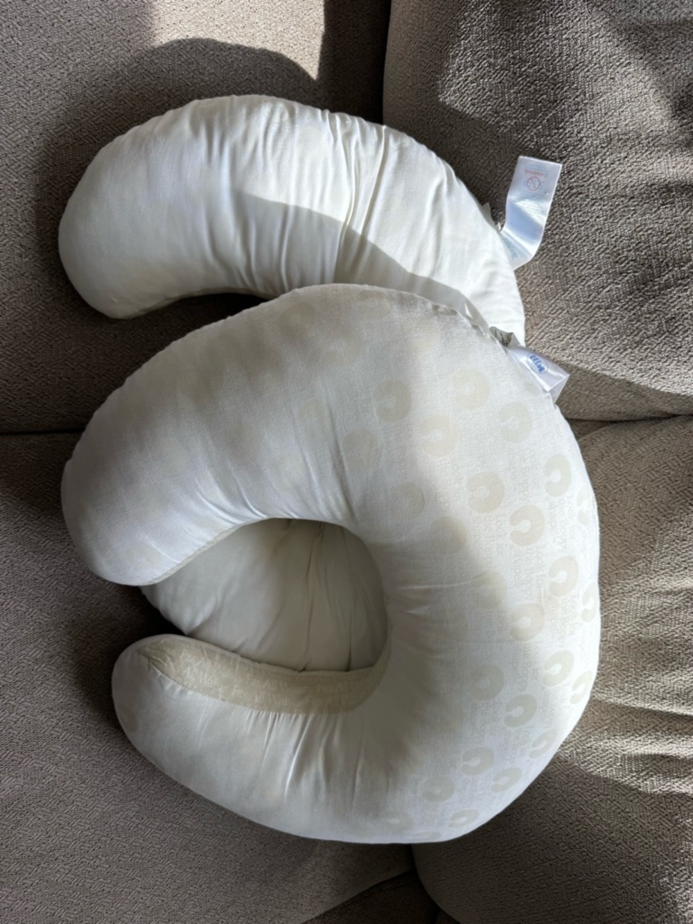 Boppy Cream Curved Nursing and Support Pillow